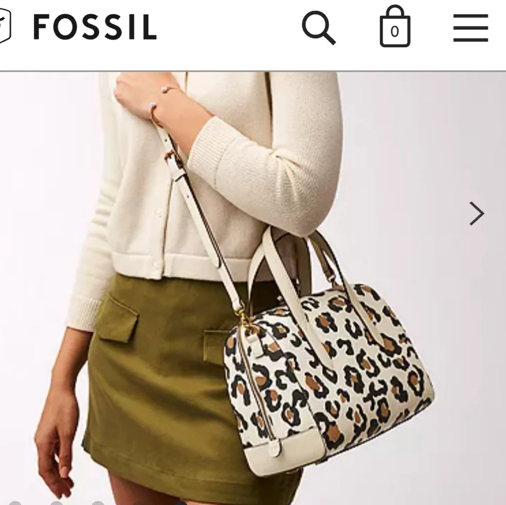 FOSSIL SATCHEL LEOPARD & WALLET - Picture 9 of 12